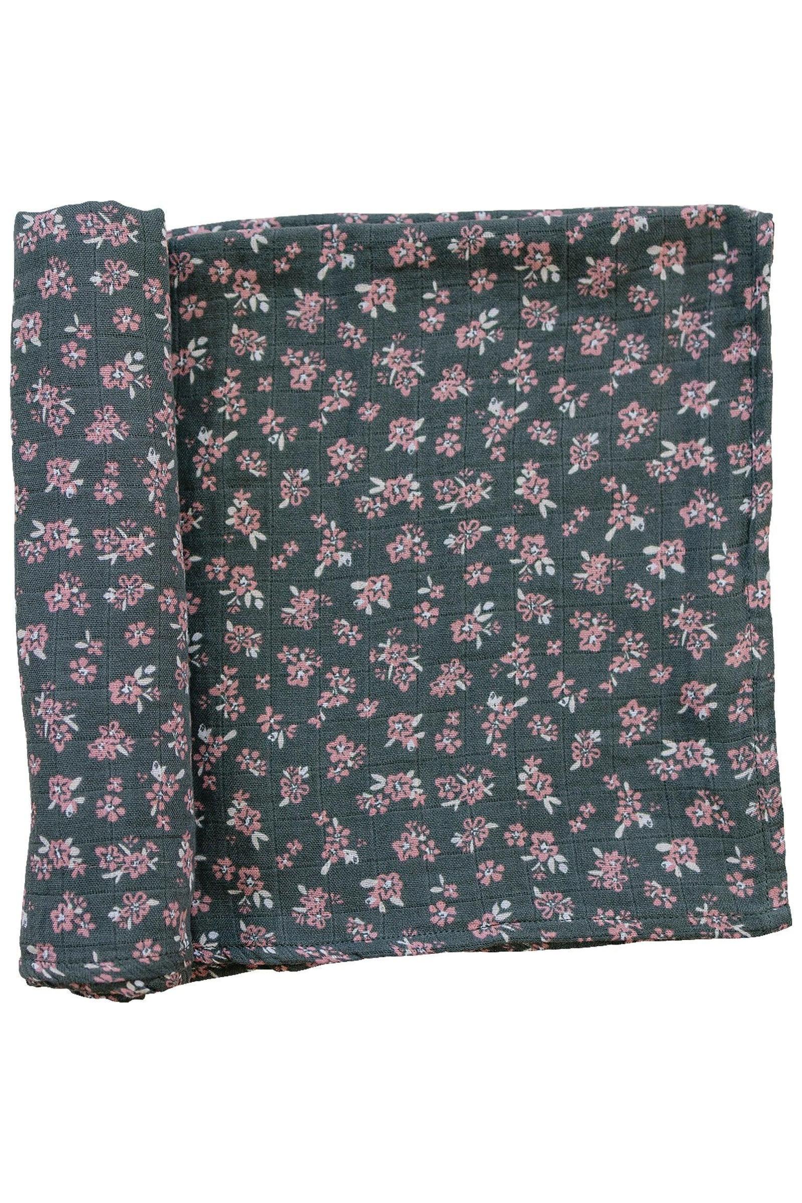 Olive Bloom Muslin Swaddle Blanket, 100% Cotton, Baby Essentials - Image 2