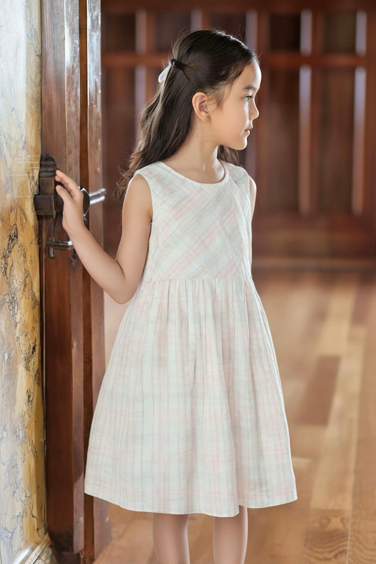 Organic Cotton Button Back Party Dress, Chateau Plaid, Toddler & Kids