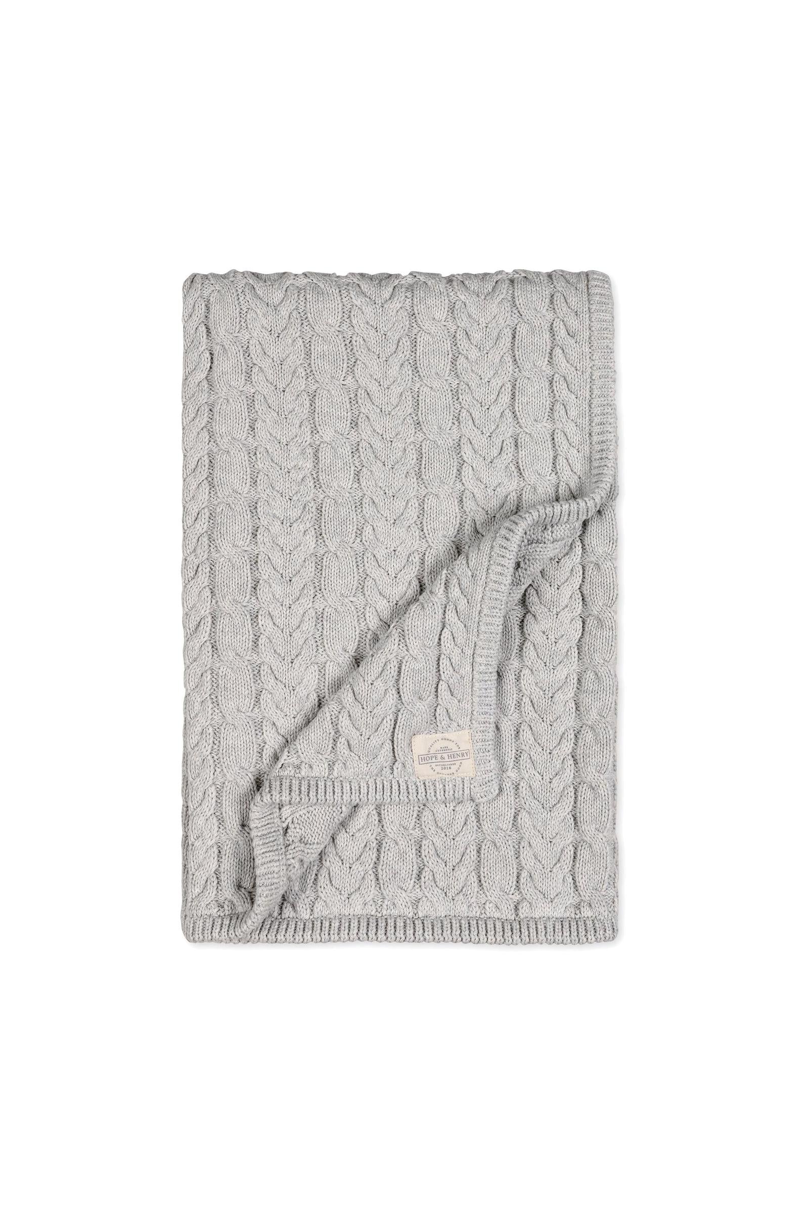 Baby Organic Cable Romper 2-Piece Boxed Gift Set, Light Gray Heather - Image 3