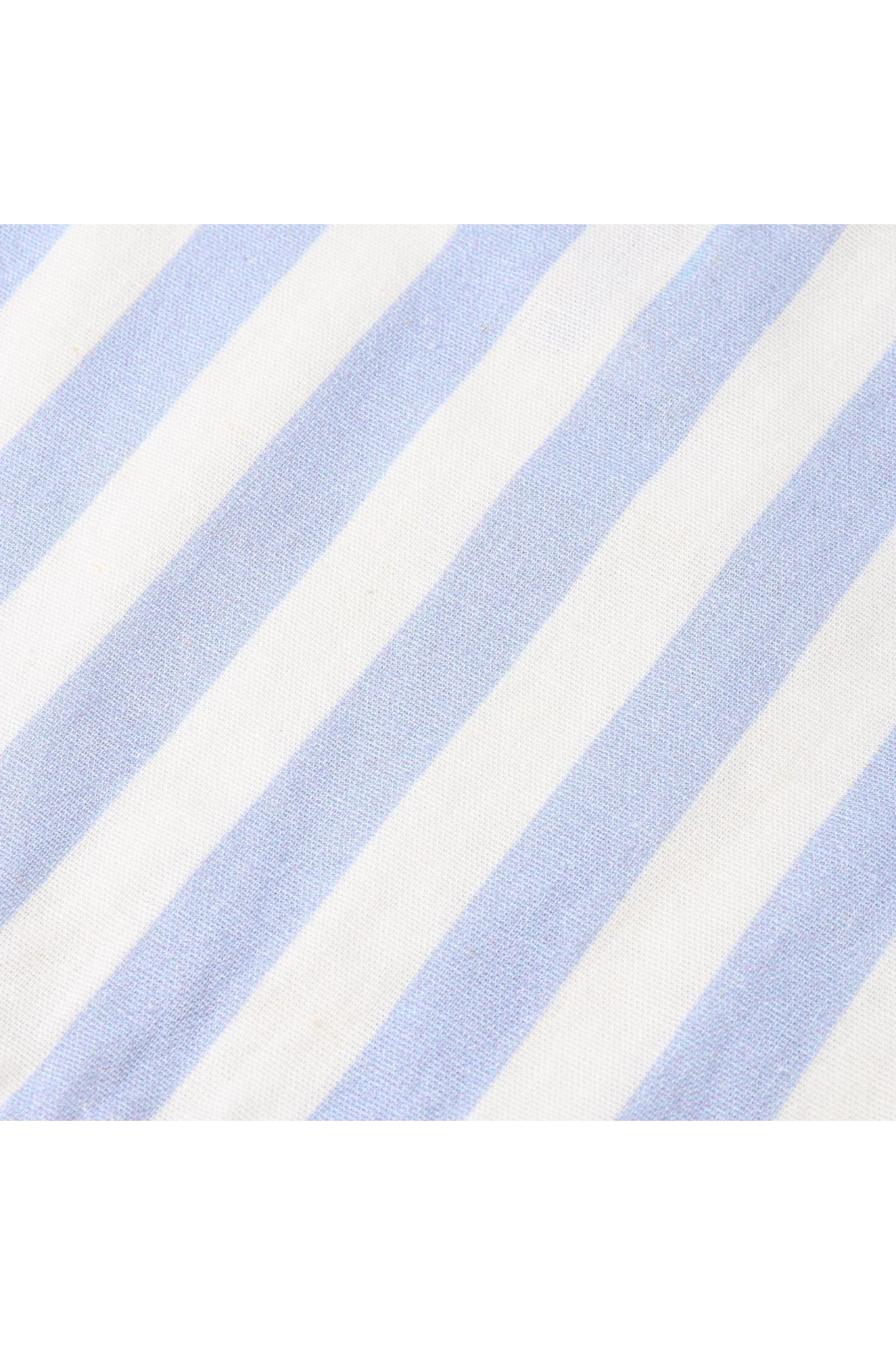 Organic Collared Romper - Blue Stripes - Image 4