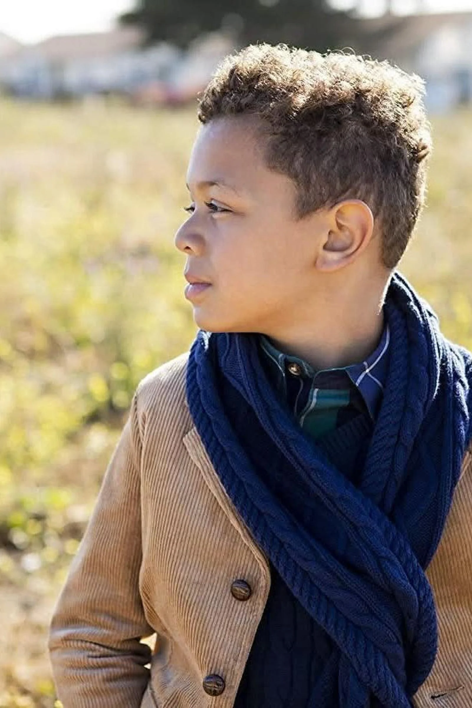 Organic Corduroy Blazer for Boys, Medium Brown, Sizes 2T-12 - Image 5