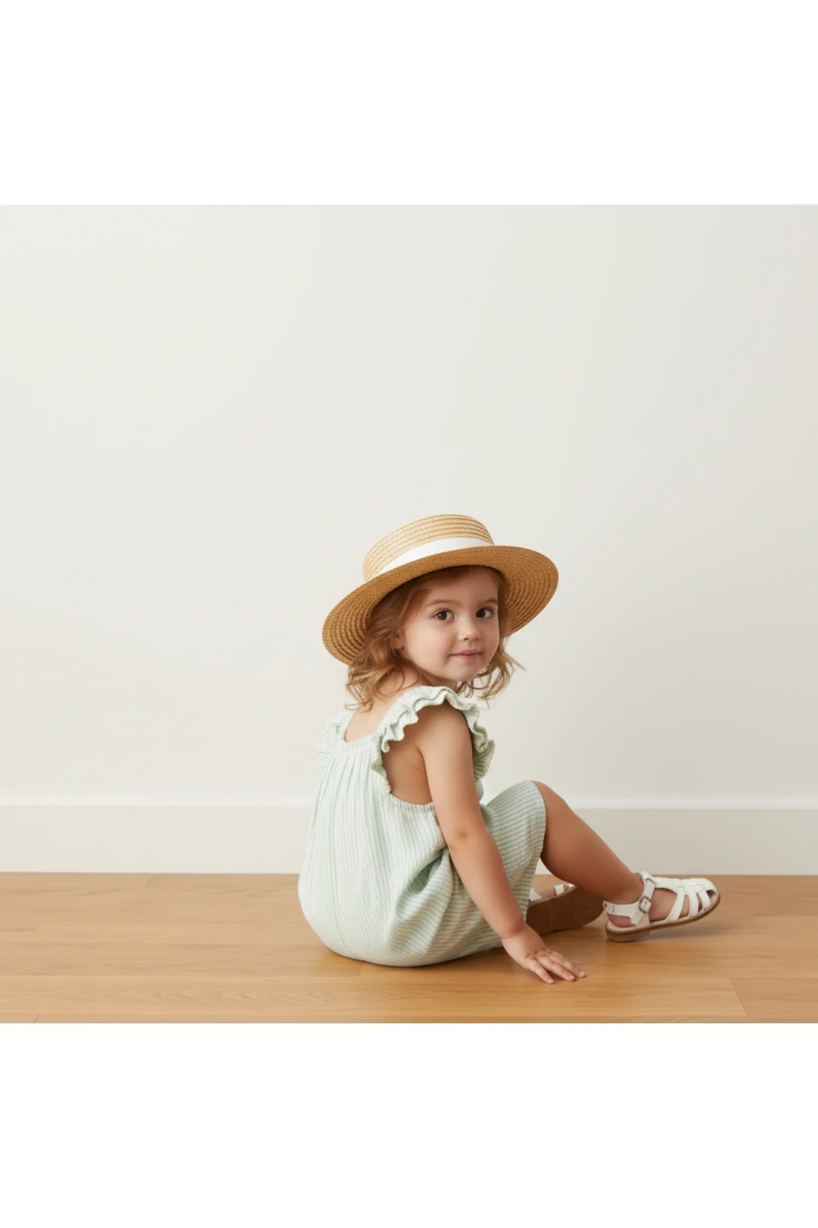 Organic Flutter Jumpsuit - Basil Stripes - Image 3
