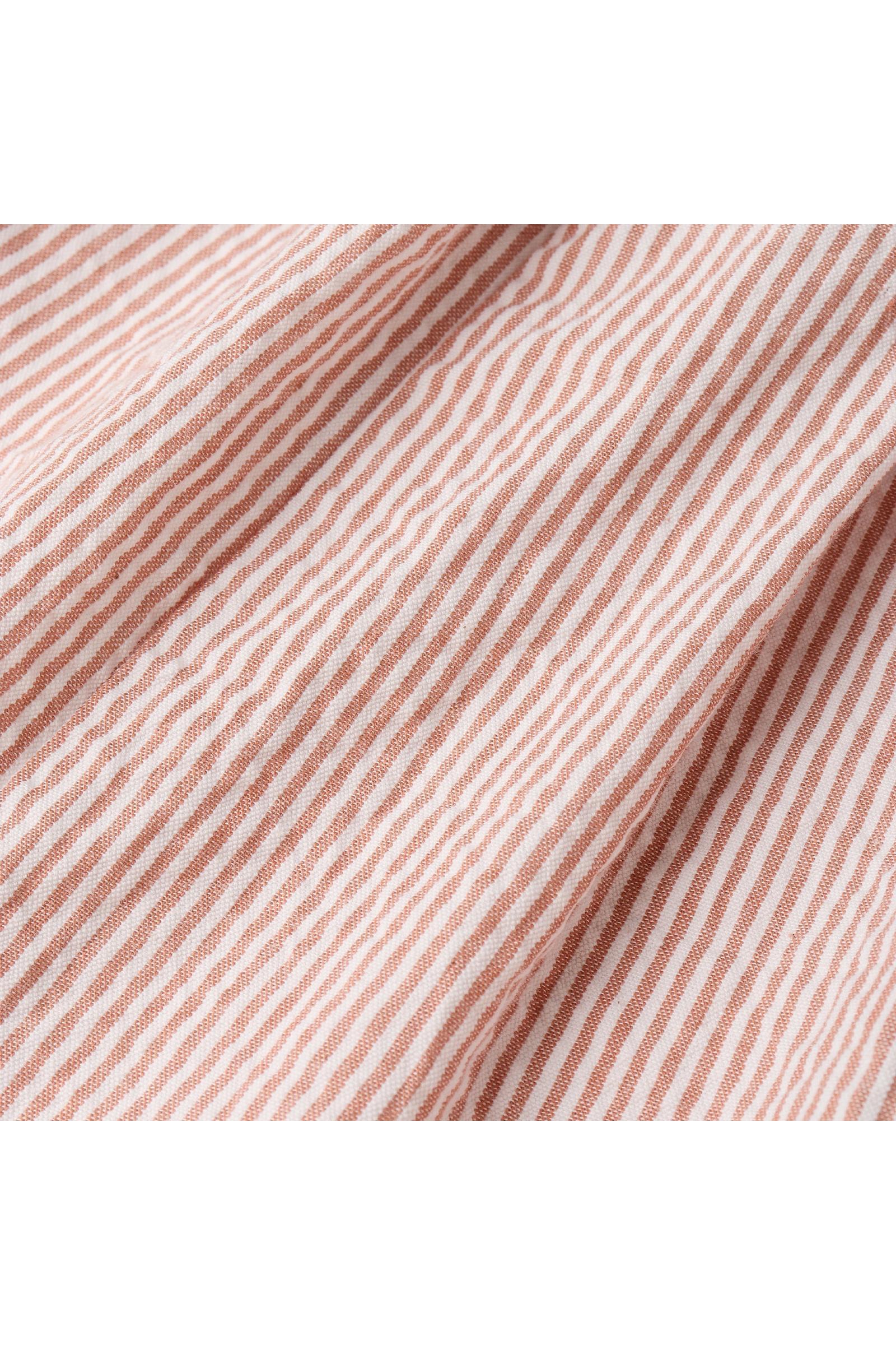 Organic Flutter Jumpsuit - Coral Stripes - Image 4