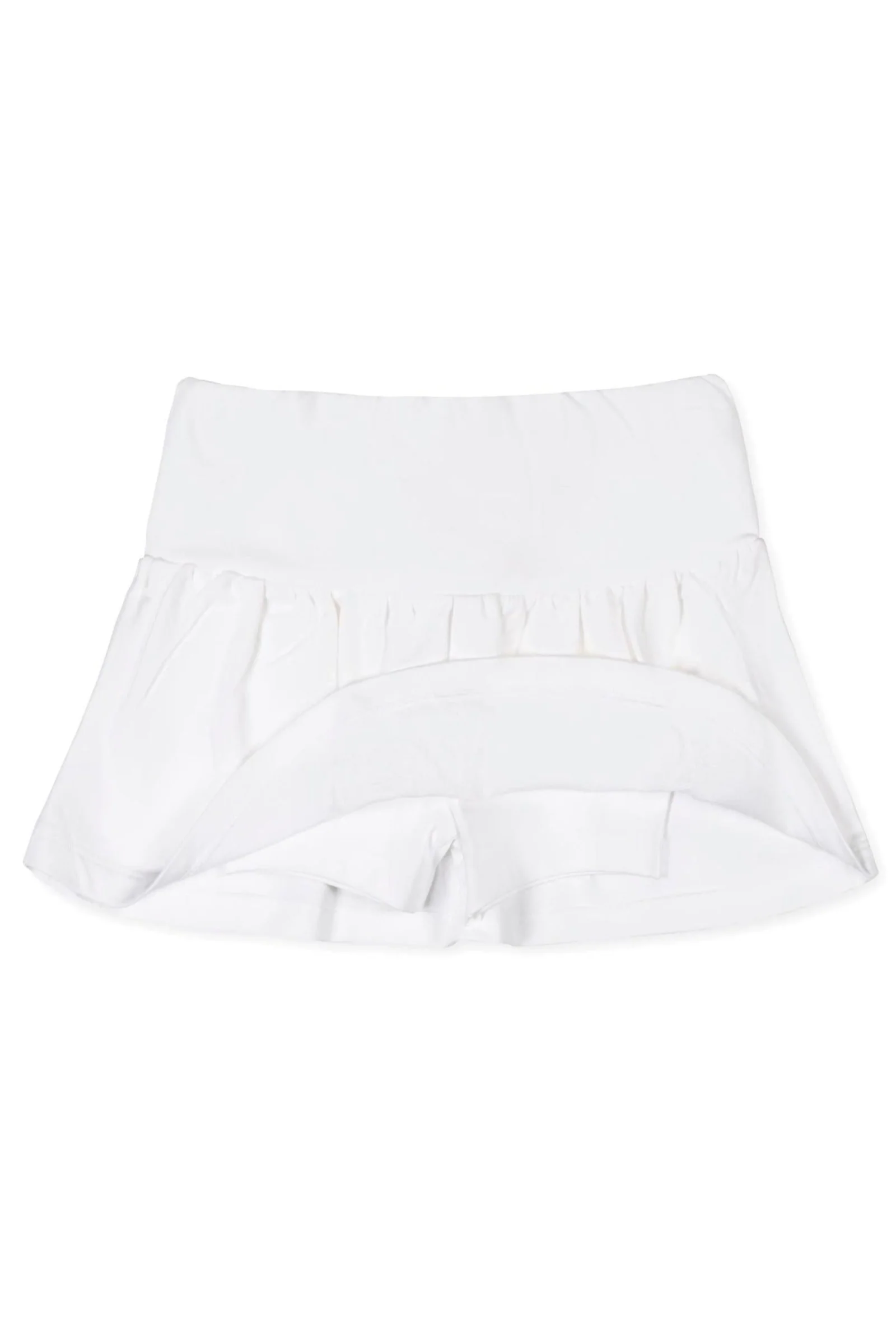 Organic Cotton French Terry Skort, White, Sizes 2T-12 - Image 4
