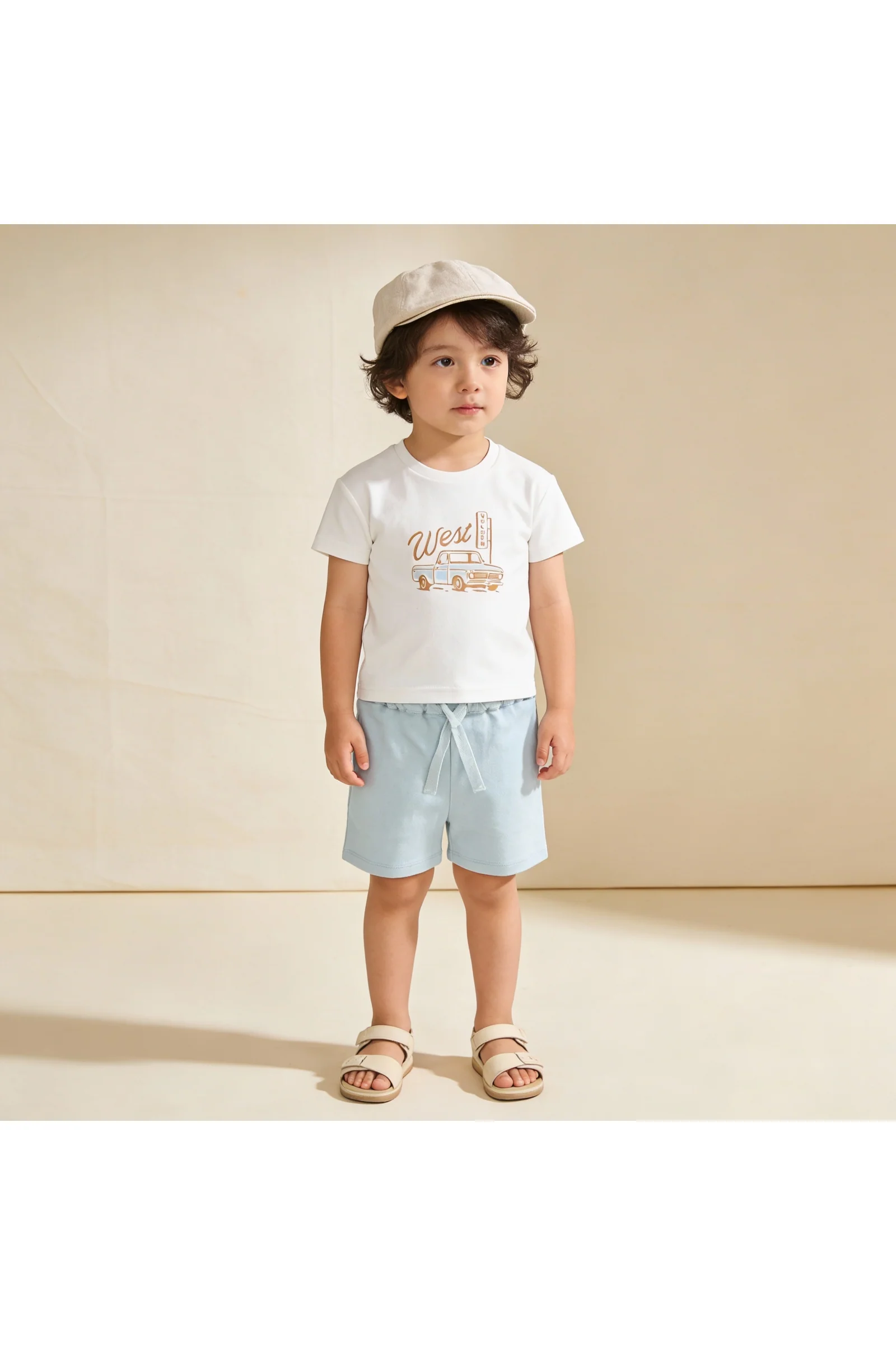 Organic Graphic Tee & Shorts Set - Wild West