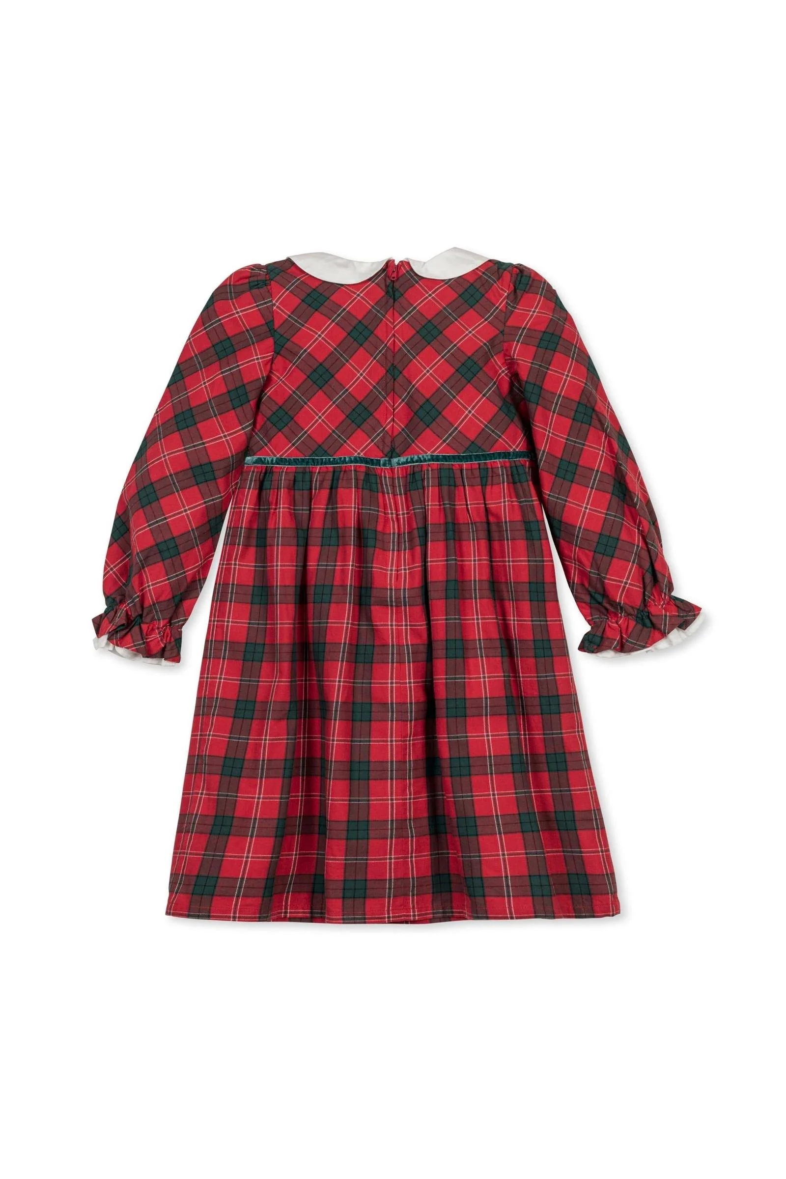 Organic Cotton London Plaid Dress with Peter Pan Collar, Toddler & Kids - Image 5