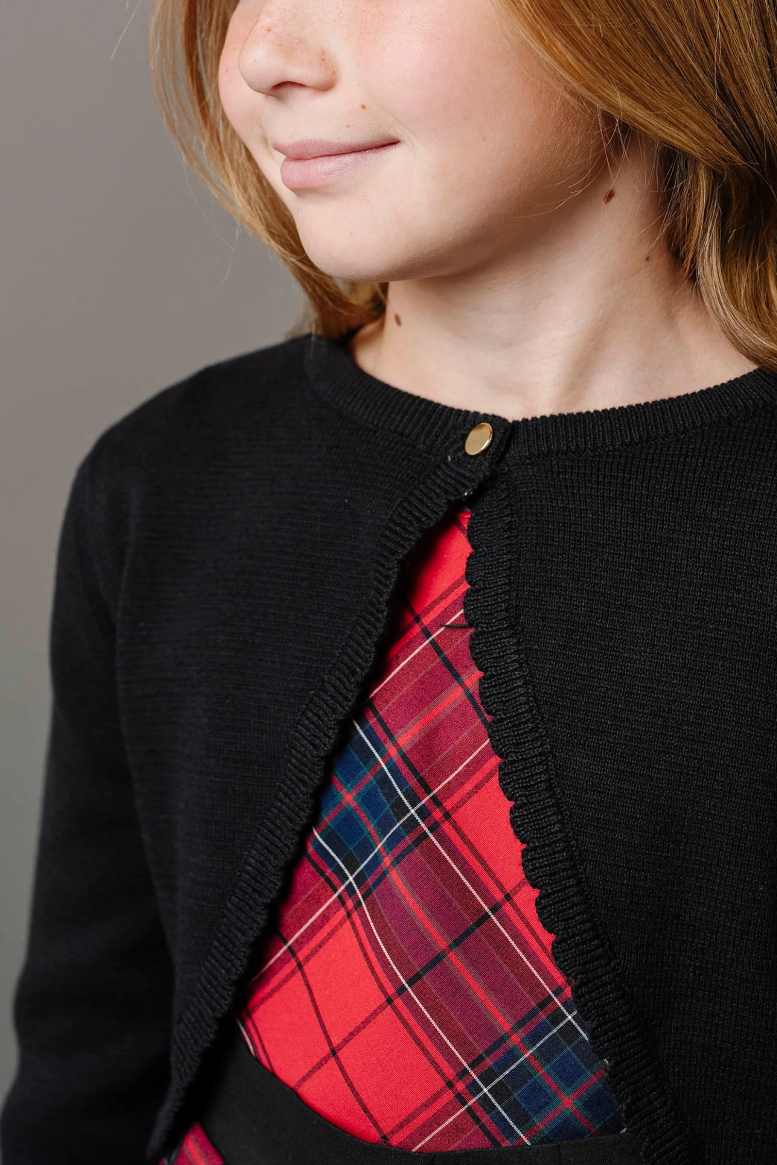 Organic Cotton Classic Red Tartan Pleated Party Dress for Girls, Toddler & Kids - Image 9