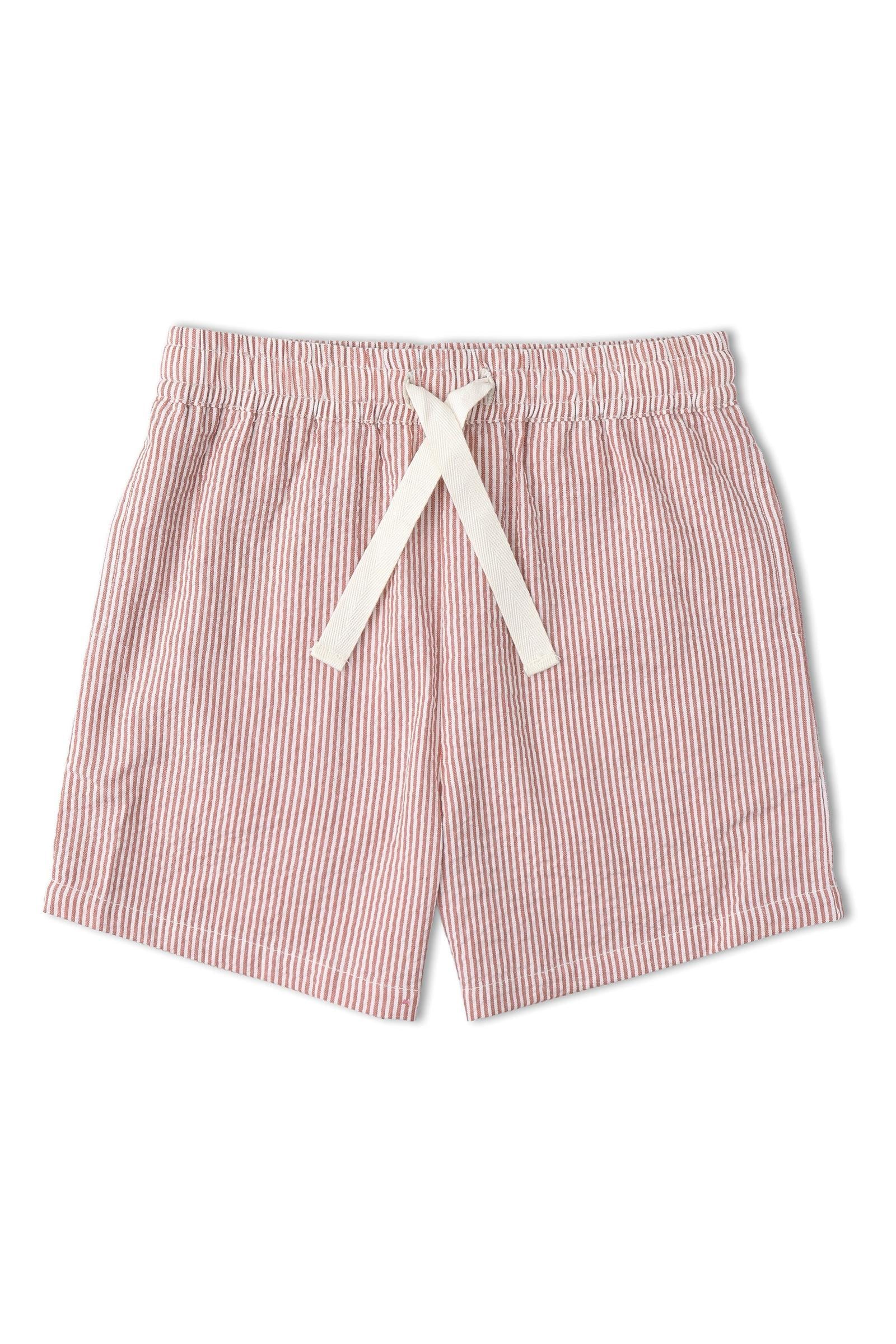 Organic Shirt & Shorts Set - Coral Stripes - Image 7