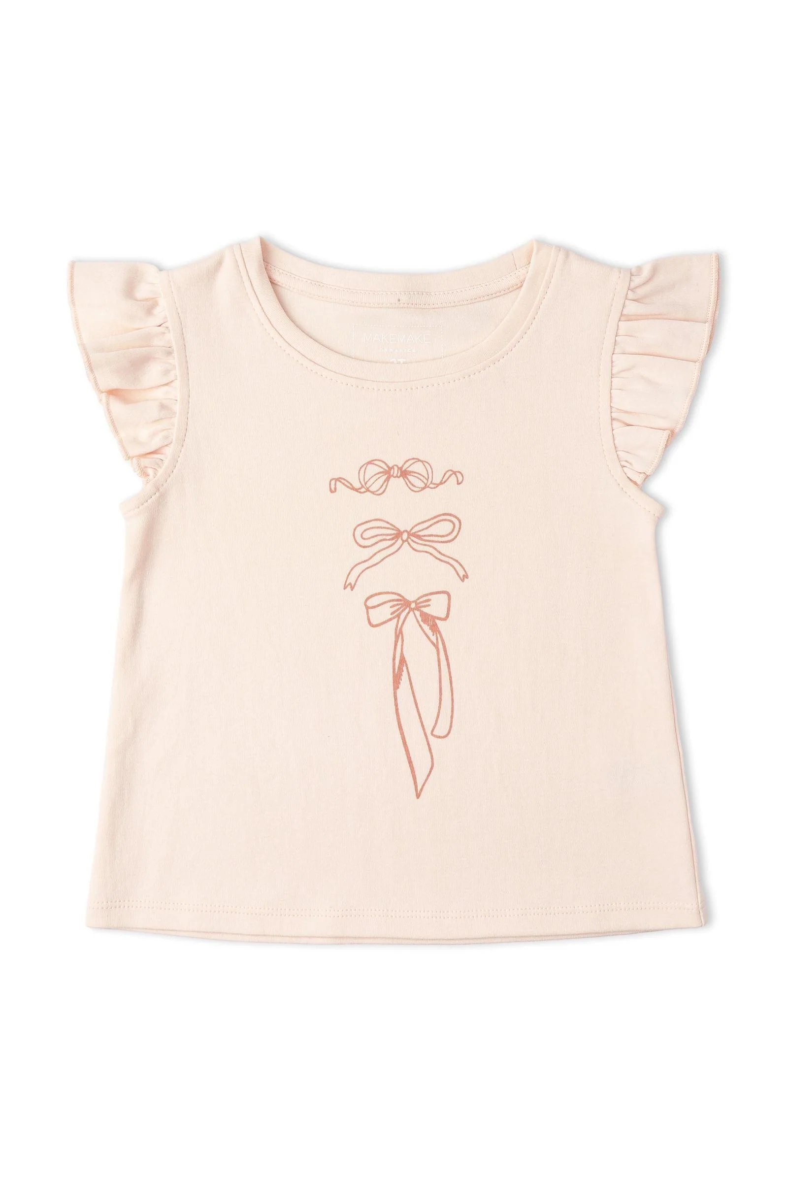 Organic Sleeveless Flutter Top & Shorts Set - Bows - Image 3