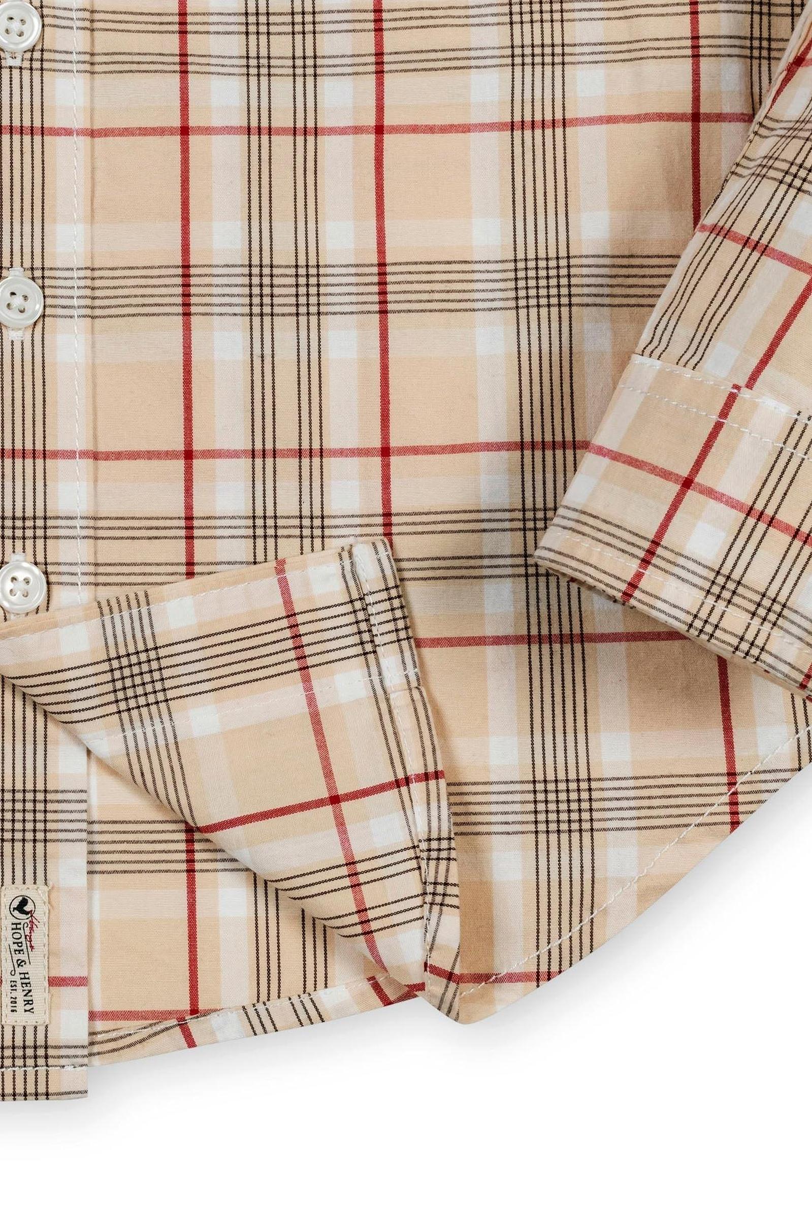 Organic Cotton Stretch Poplin Shirt, Fireside Plaid, Sizes 2T-18, Family Matching Outfits - Image 5