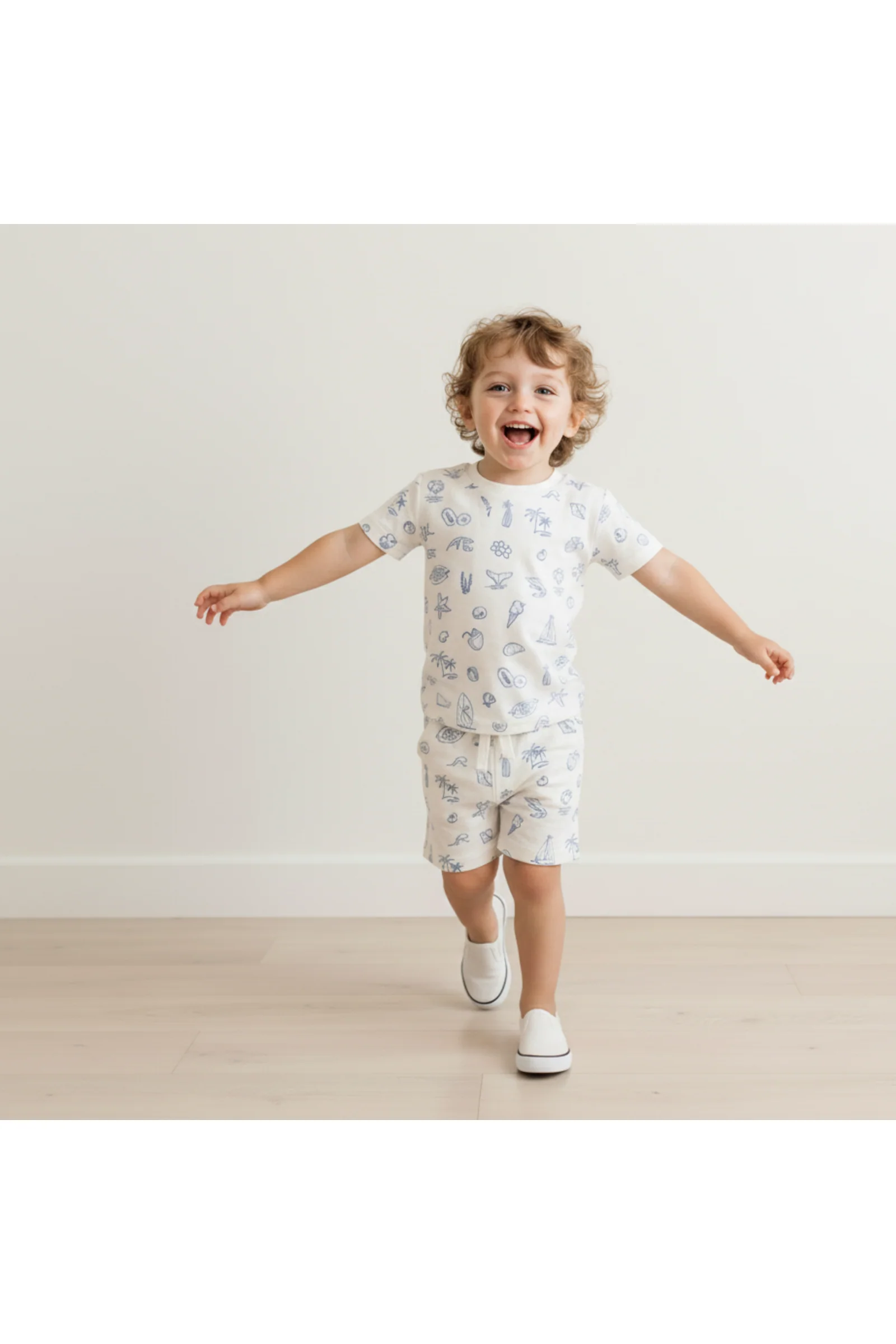 Organic Tee & Shorts Set - Coastal - Image 3