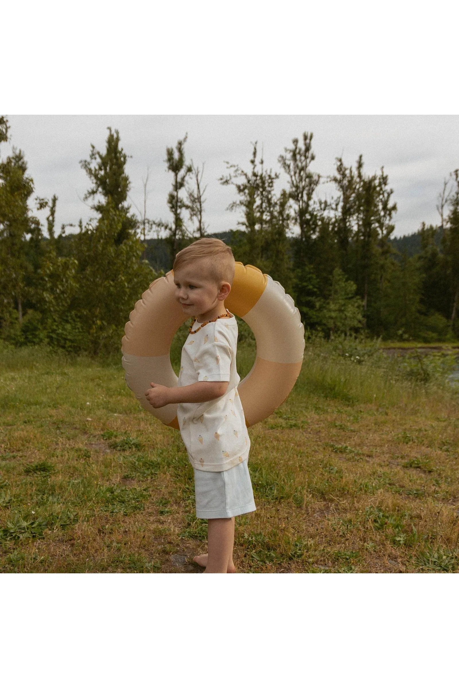 Organic Tee & Shorts Set - Ice Cream - Image 3
