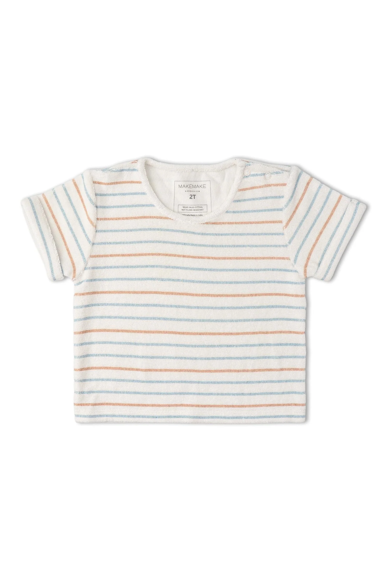 Organic Terry Tee & Shorts Set - Cabana Stripes - Image 4