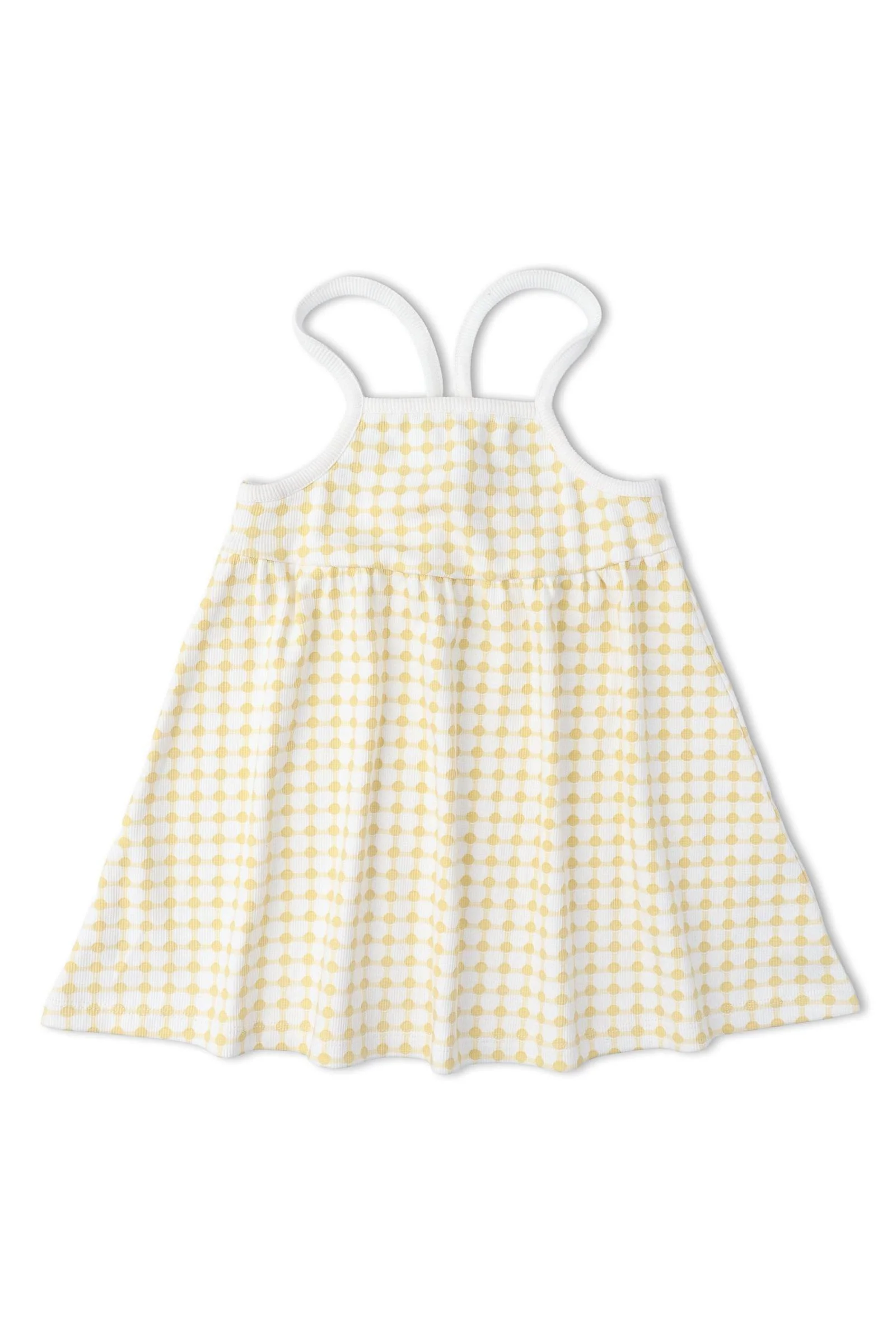 Organic Tie-Back Strap Dress - Dotty Gingham - Image 4