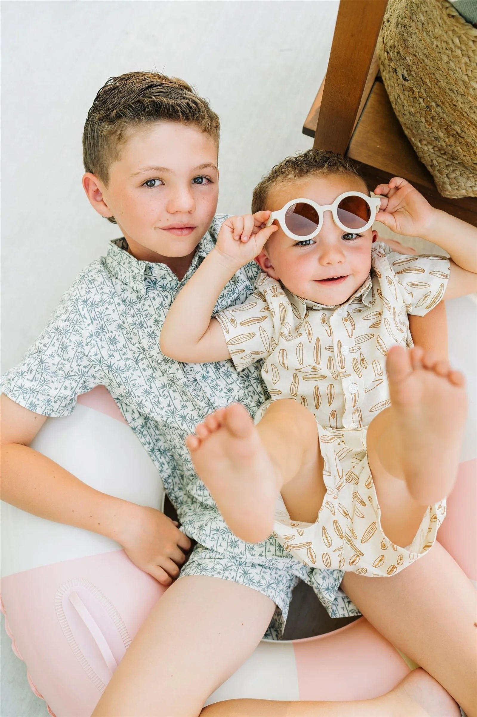 Palm Tree Shorts, Linen Rayon, Baby, Toddler & Kids - Image 4