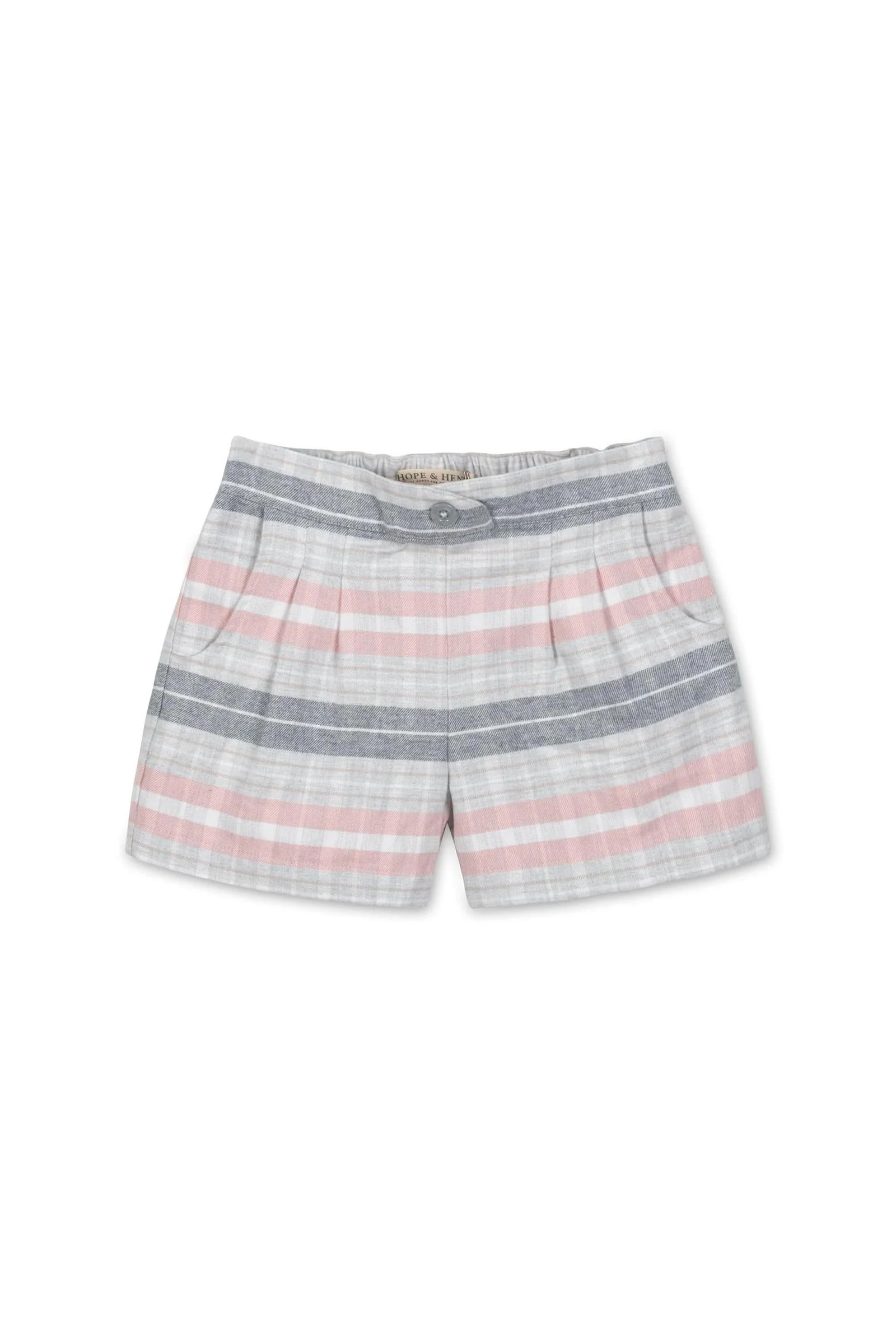 Pleated Organic Cotton Flannel Short for Girls, Plaid, Sizes 2T-12 - Image 2