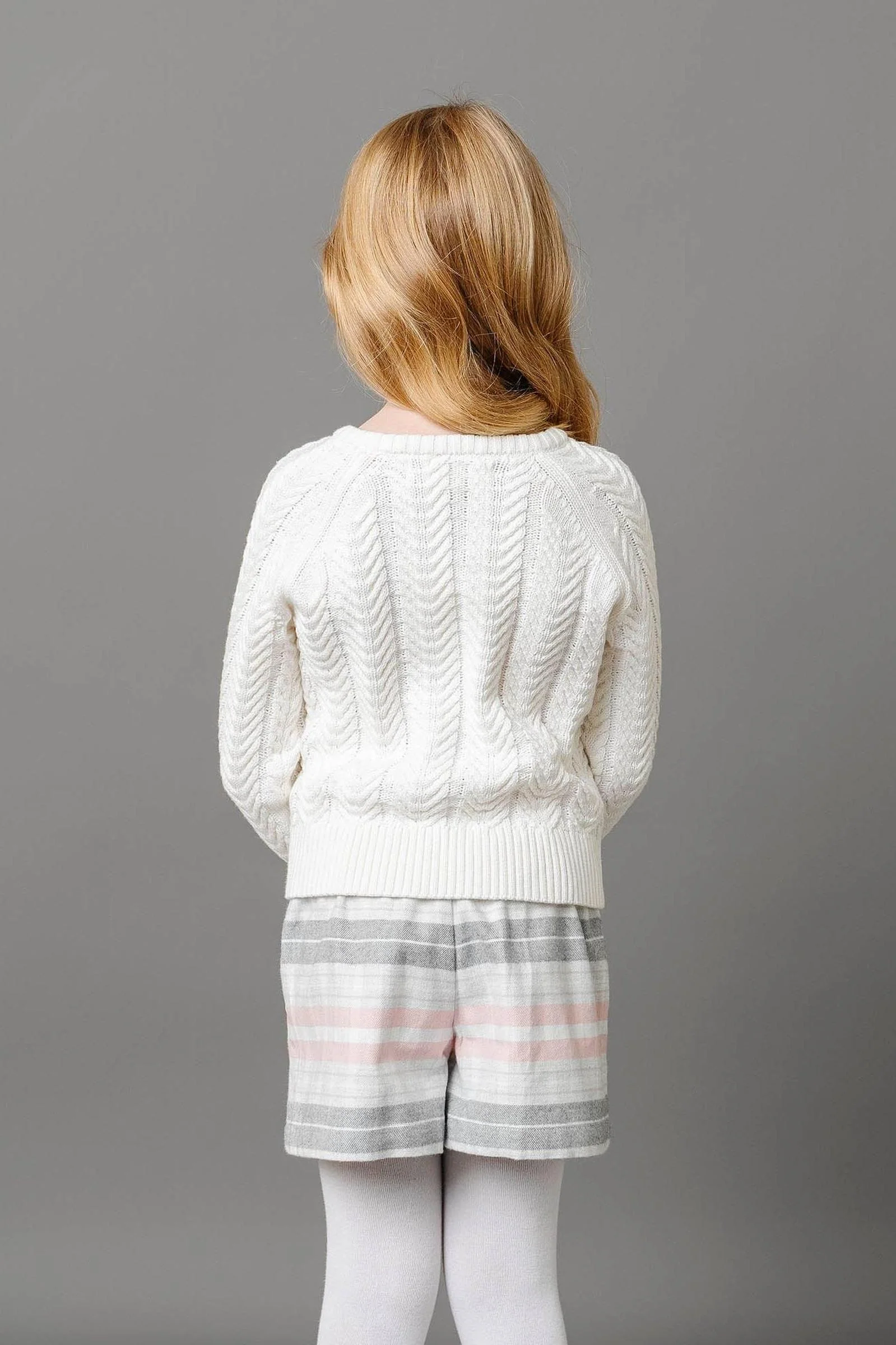 Pleated Organic Cotton Flannel Short for Girls, Plaid, Sizes 2T-12 - Image 3