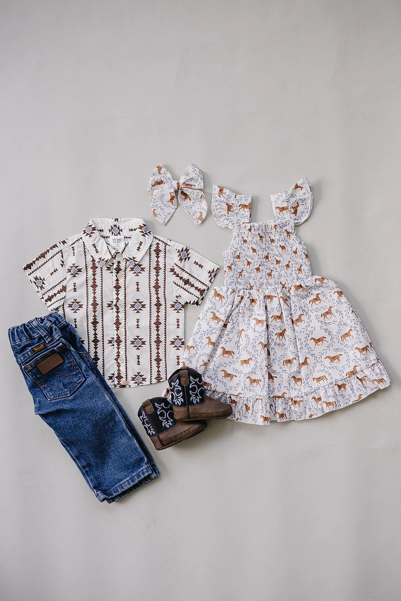 Western Pony Print Smocked Dress for Baby & Kids - Image 12
