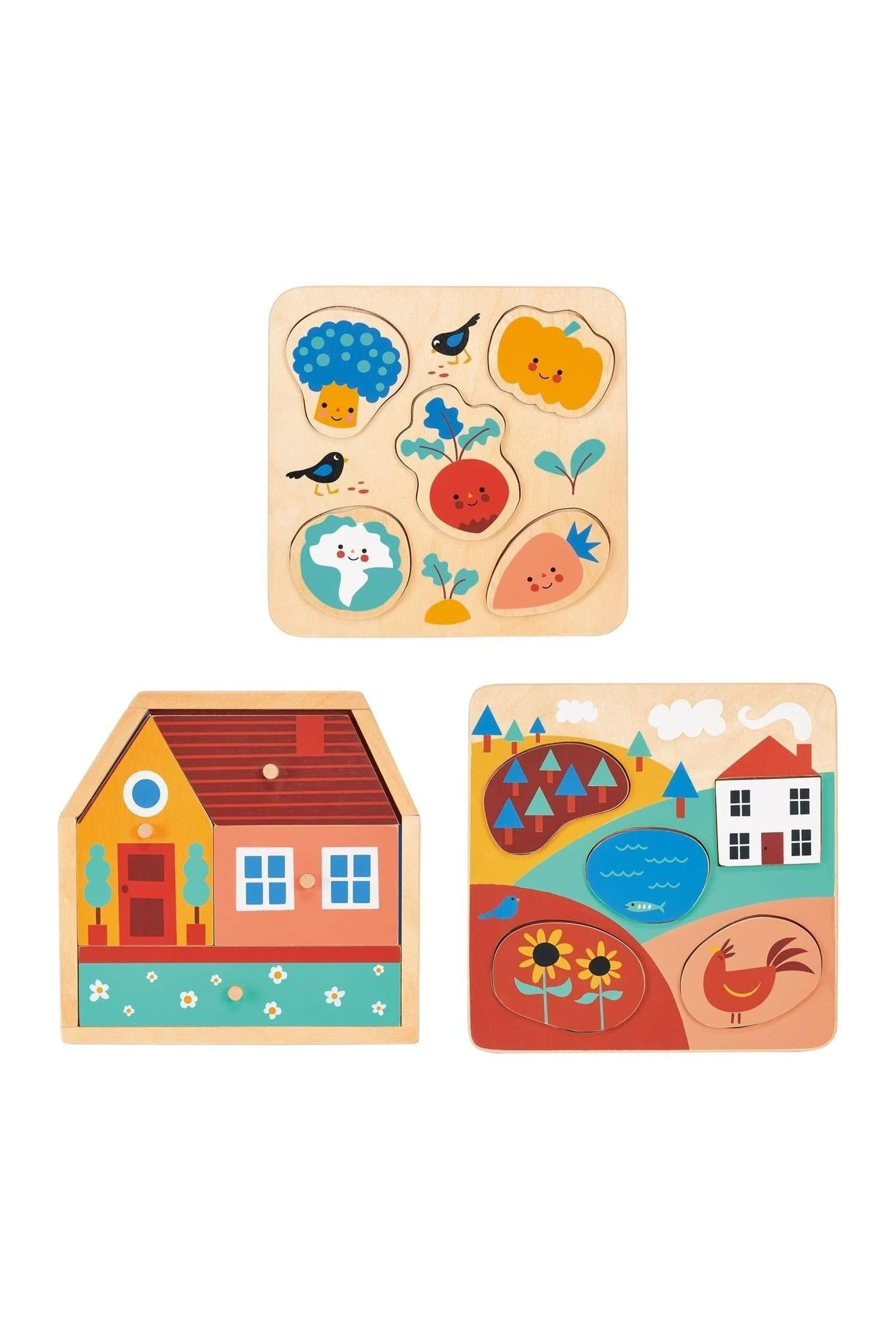 Puzzle Bundle, House, Vegetable, Countryside Puzzles