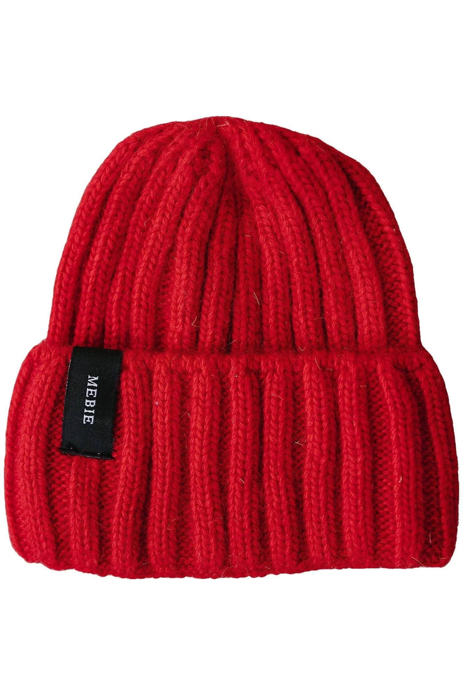 Red Chunky Knit Beanie, 100% Angora Wool, Gender Neutral, Baby - Image 2