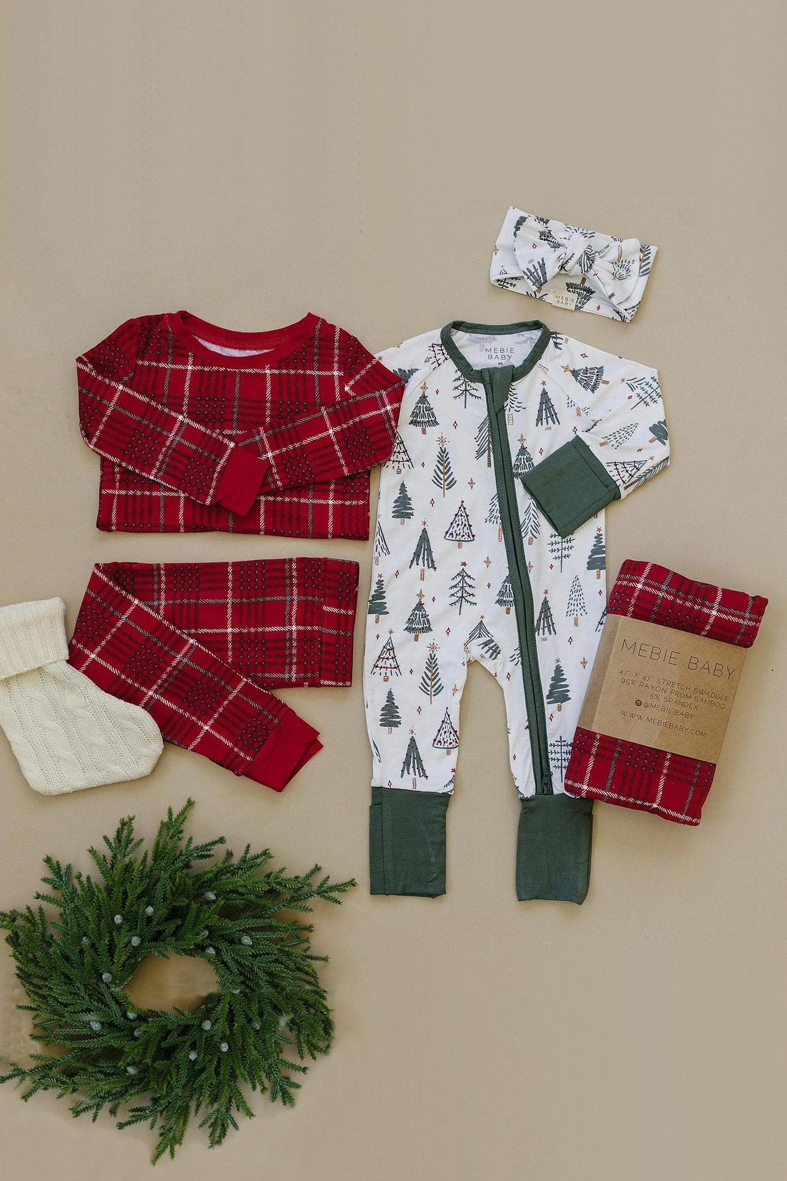 Red Plaid Cozy Pajama Set, Gender Neutral, Bamboo, Gender Neutral, Baby, Toddler & Kids - Image 5