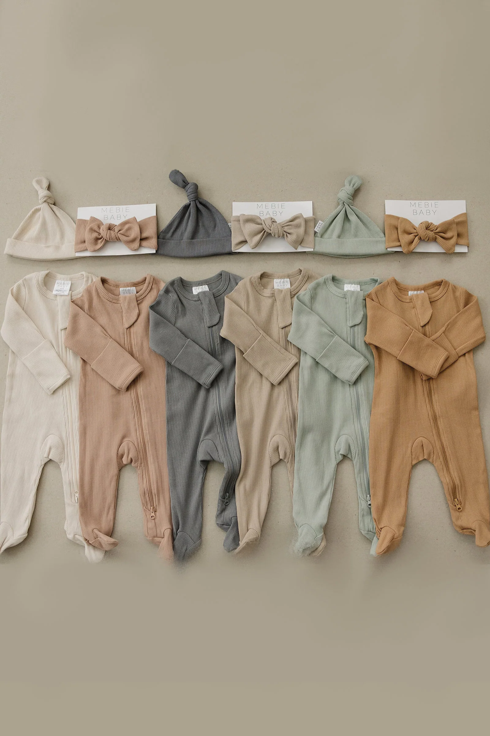 Cafe Ribbed Zipper Footed Pajama, Baby Essentials, Gender Neutral, Organic Cotton - Image 4