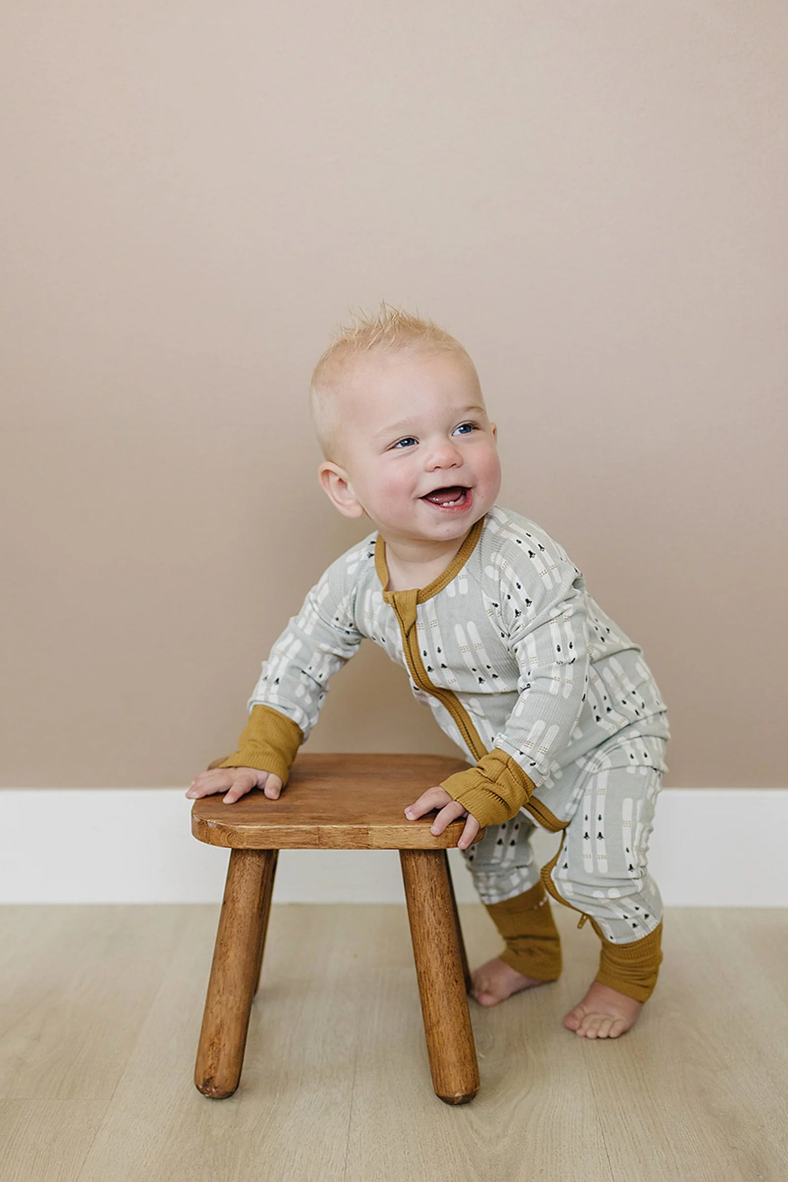 Ski Ribbed Zipper Pajama, Bamboo, Baby Essentials - Image 3
