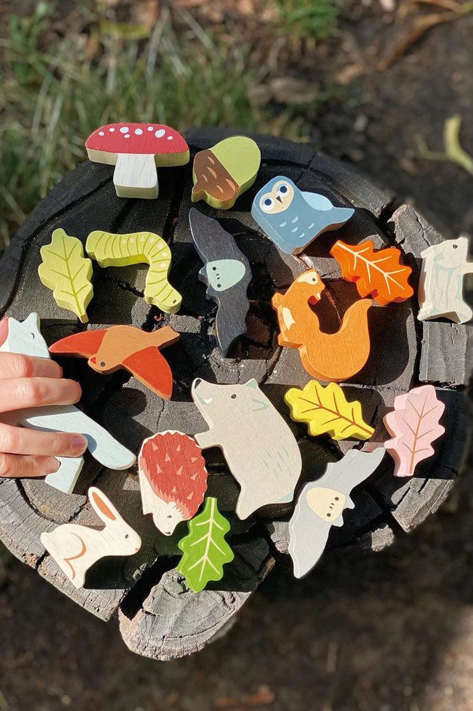 Wooden Forest Stacking Toy for Toddlers - Image 3