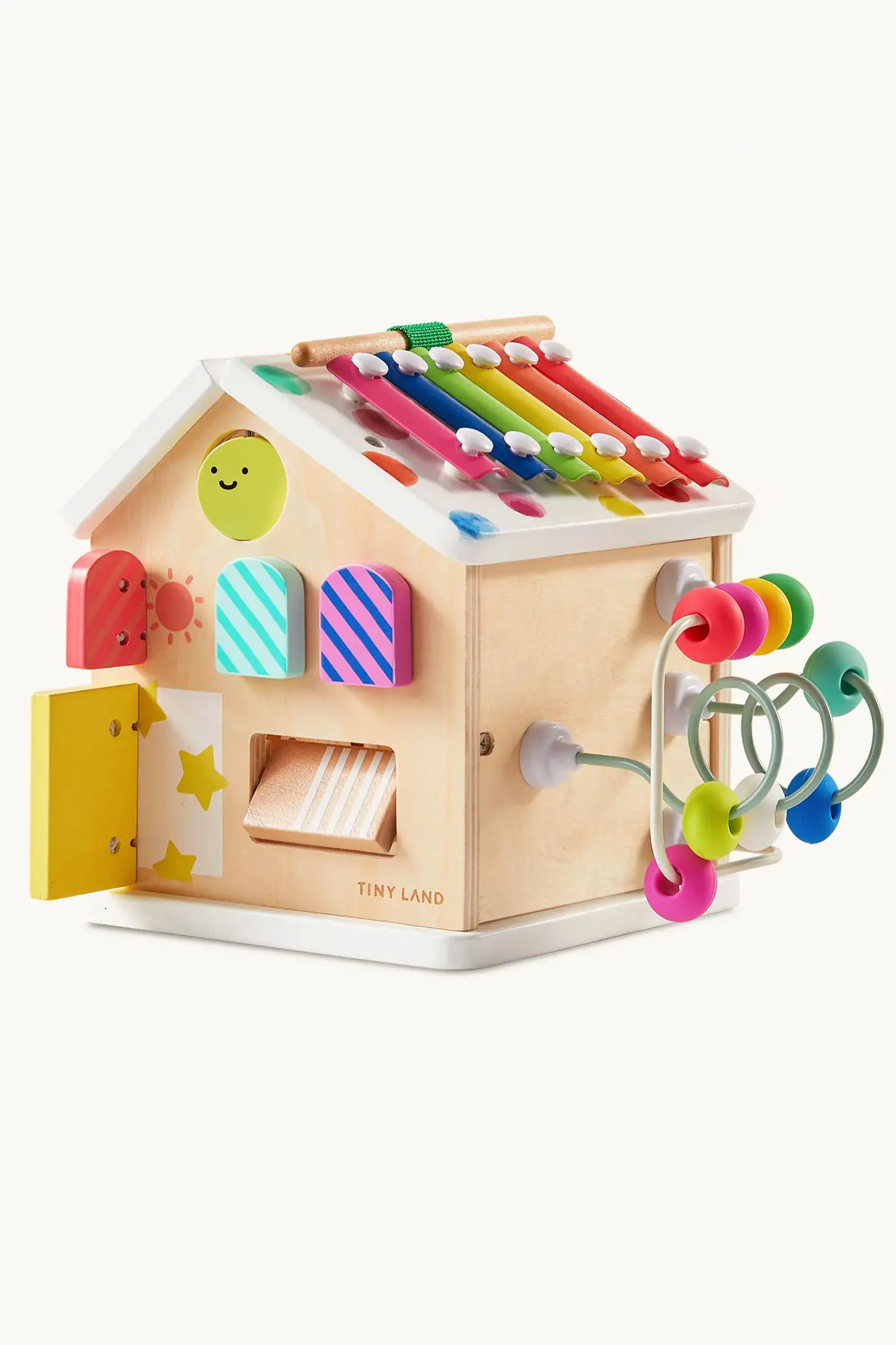 Cottage Rainbow Wooden Activity Cube, Montessori Inspired, Baby & Toddler