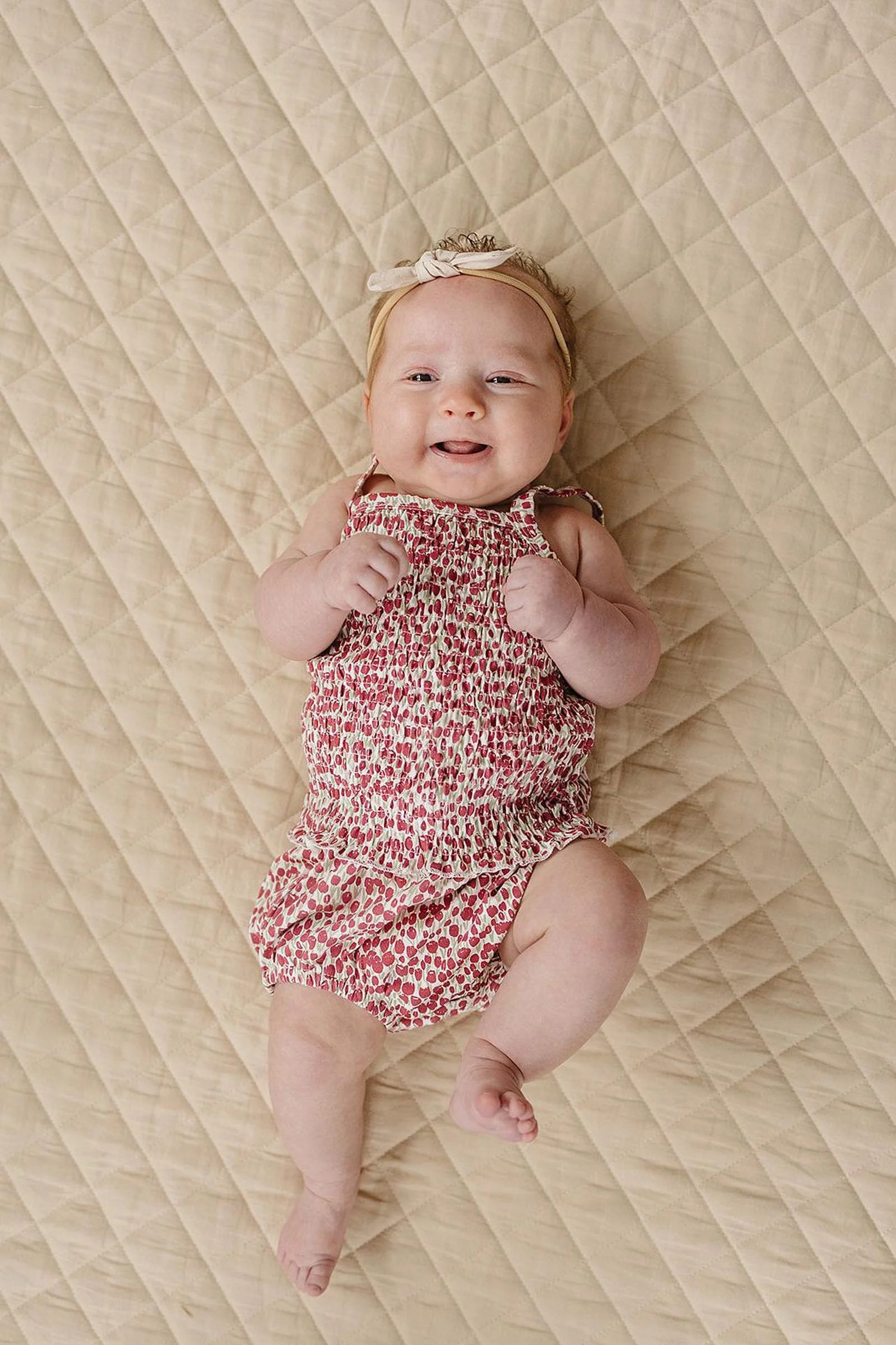 Cotton Tulip Ruched Bloomer Set for Baby Girls - Image 3