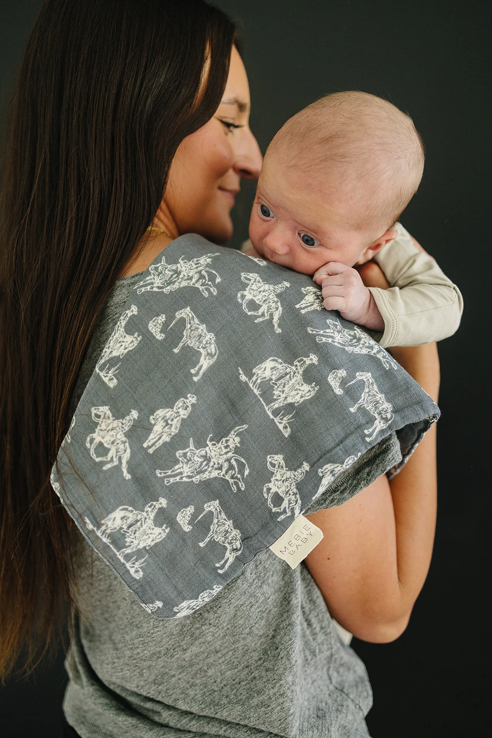 Wild West Muslin Burp Cloth, 100% Cotton, Baby Essentials, Rodeo Collection