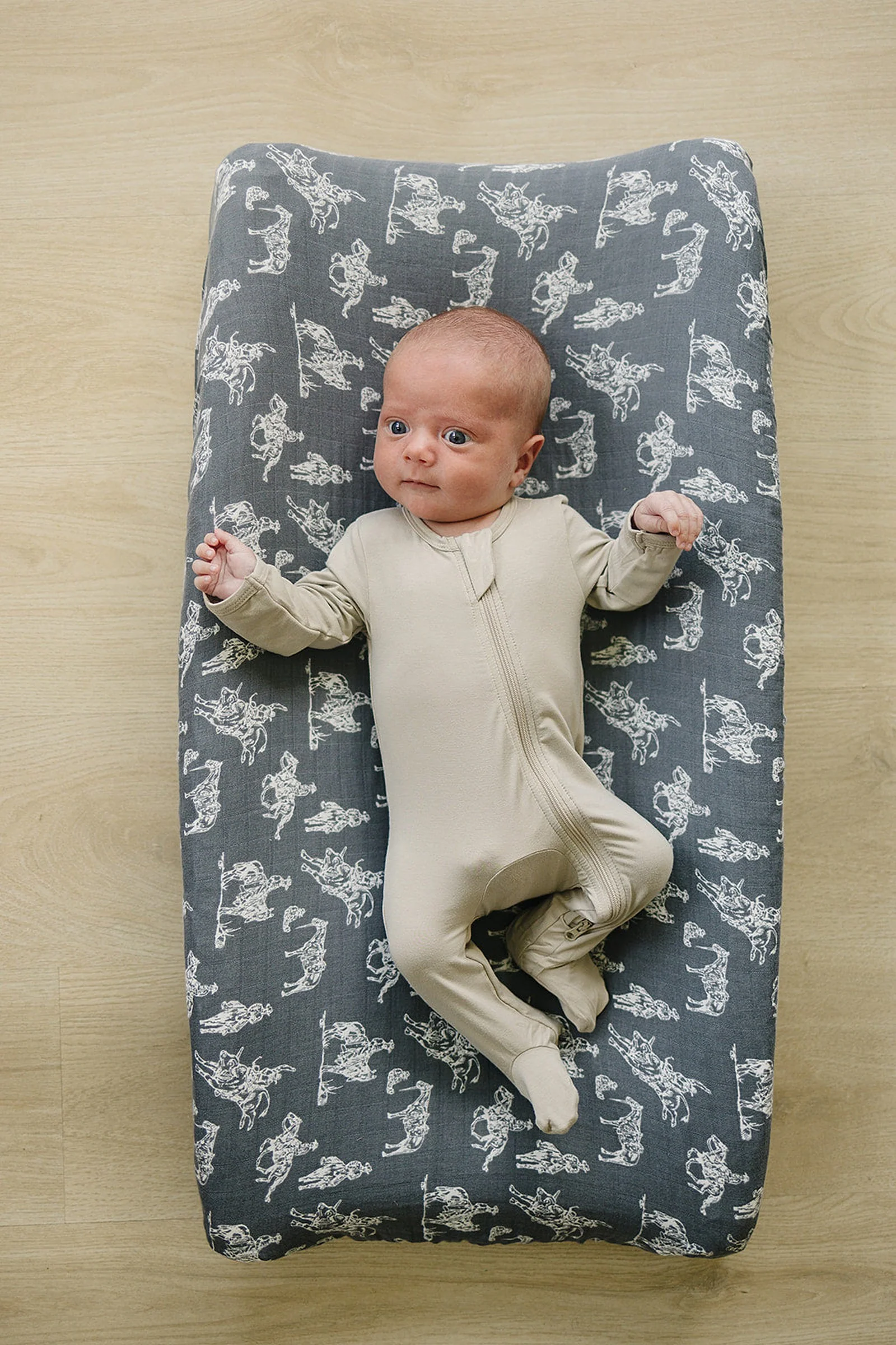 Wild West Muslin Changing Pad Cover, 100% Cotton, Baby Essentials, Rodeo Collection - Image 2