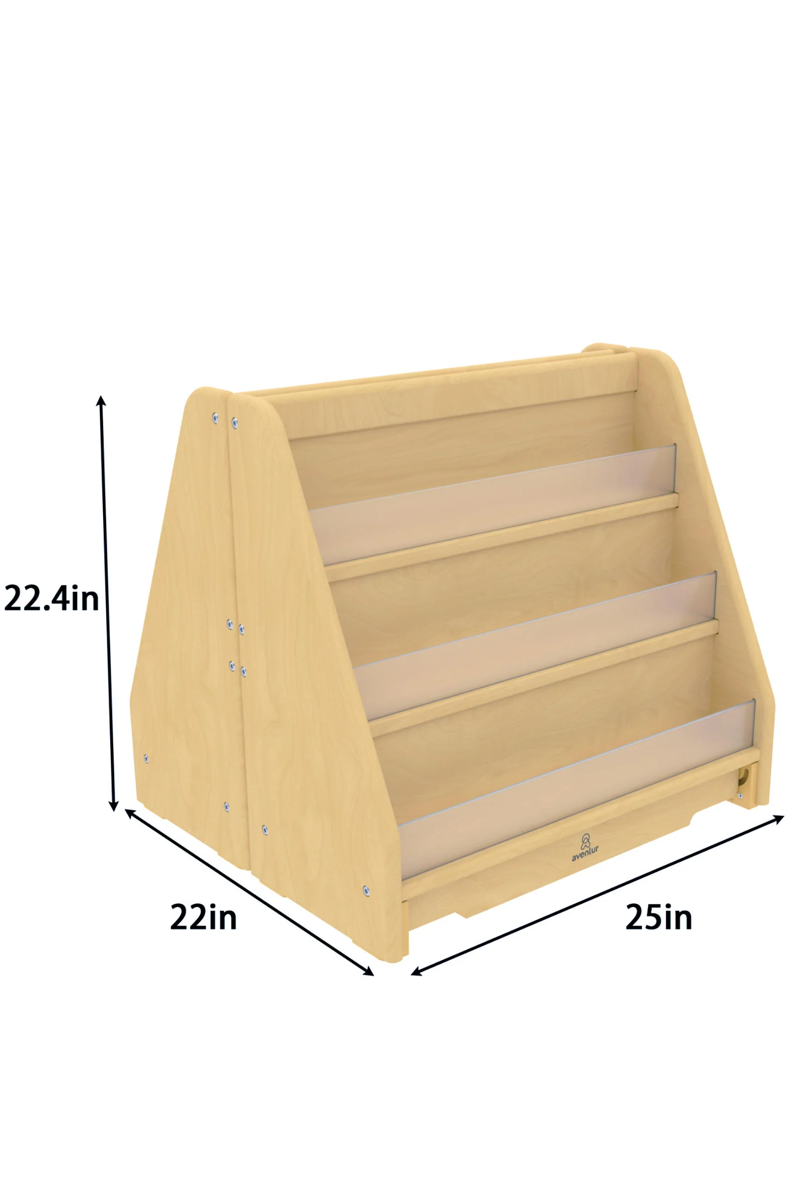 Wooden Bookshelf – Double Pack 3 Tier Front-Facing Display | 22.4" H x 25" W x 22" D - Image 7